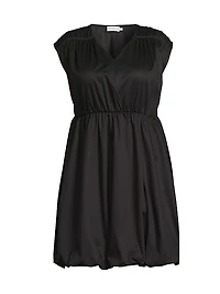 Plus Arla Gathered Cotton Minidress