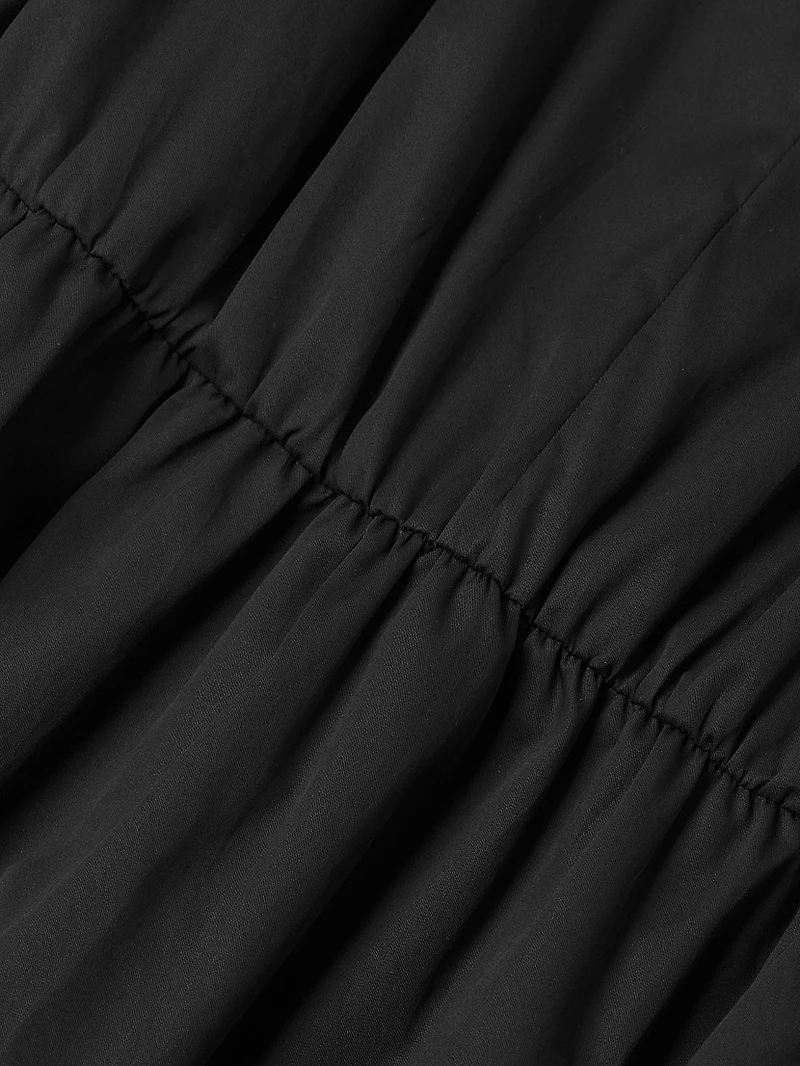 Plus Arla Gathered Cotton Minidress