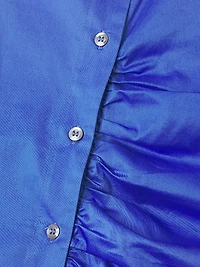 Plus Lily Cotton Asymmetric Button-Front Shirt