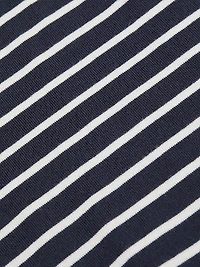 Macy Striped Cotton Crewneck Top
