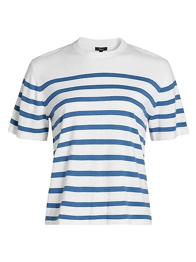 Striped Cotton-Cashmere T-Shirt