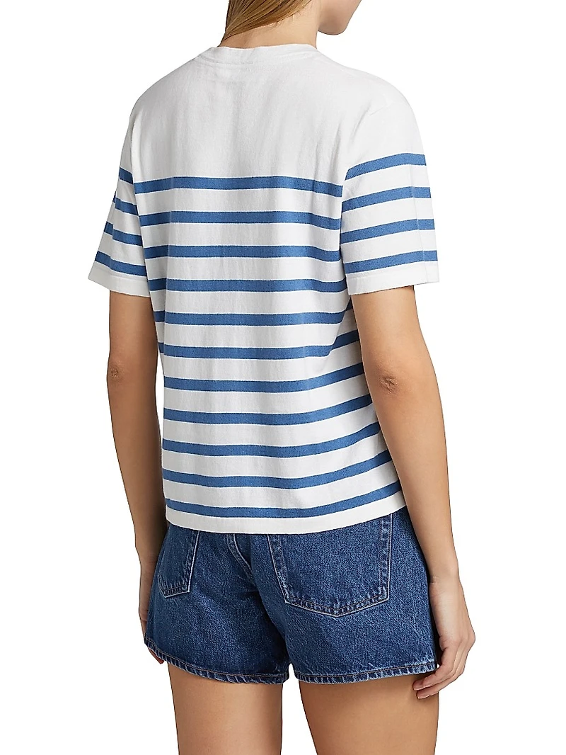 Striped Cotton-Cashmere T-Shirt
