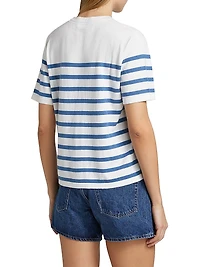 Striped Cotton-Cashmere T-Shirt