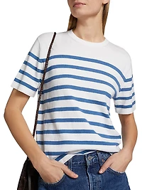 Striped Cotton-Cashmere T-Shirt
