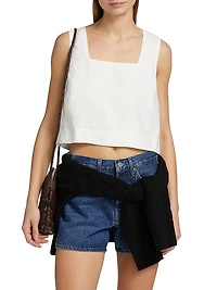 Akira Linen Square Neck Tank