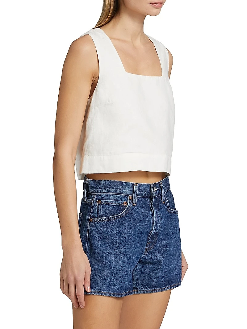 Akira Linen Square Neck Tank