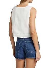 Akira Linen Square Neck Tank