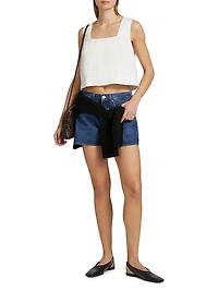 Akira Linen Square Neck Tank