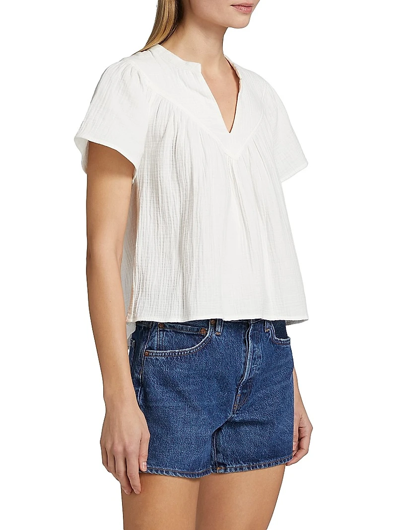 Sayer Double Gauze Cotton Top