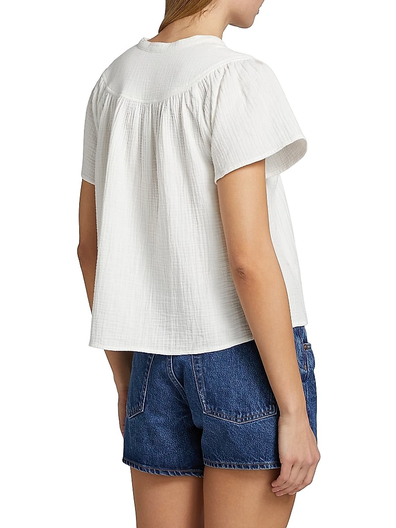 Sayer Double Gauze Cotton Top