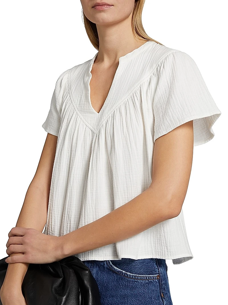 Sayer Double Gauze Cotton Top