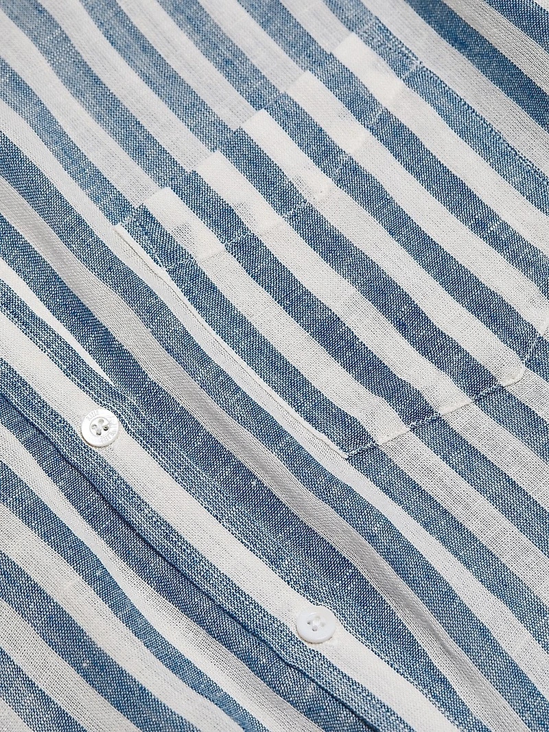 Charli Striped Linen-Blend Button-Front Shirt