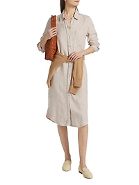 Val Linen Shirtdress