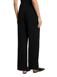 Emmie Gauze Drawstring Wide-Leg Pants