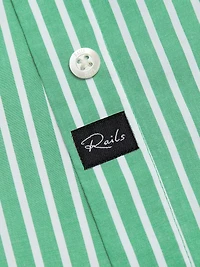 Stina Striped Cotton Poplin Button-Front Shirt