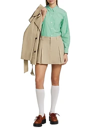 Stina Striped Cotton Poplin Button-Front Shirt