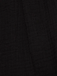 Sayer Gauze Split Neck Short-Sleeve Top