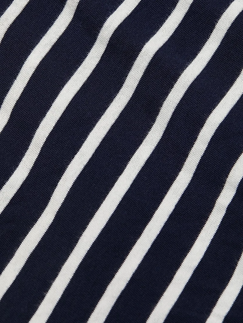 Selah Striped Cotton Tie-Waist Midi-Dress