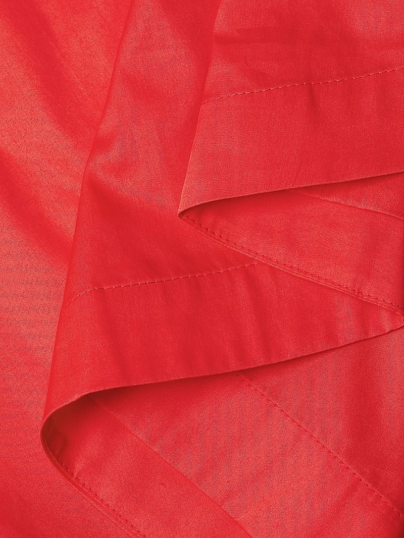 Plus Balia Popover Cotton Gathered-Sleeve Blouse