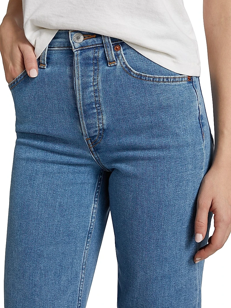 High-Rise Wide-Leg Crop Jeans
