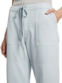 Beach Cotton Drawstring Pants