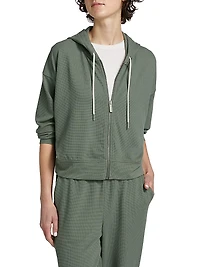 Waffle Scuba Zip-Front Sweatshirt