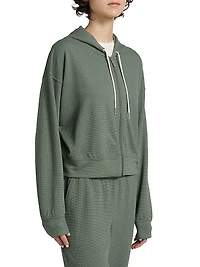 Waffle Scuba Zip-Front Sweatshirt