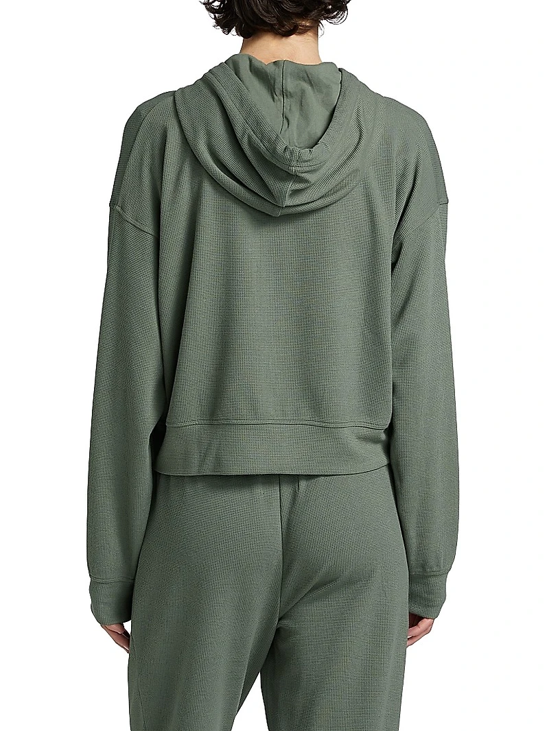 Waffle Scuba Zip-Front Sweatshirt