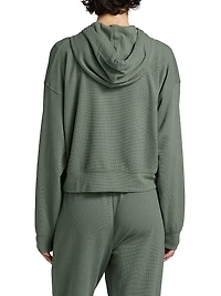 Waffle Scuba Zip-Front Sweatshirt