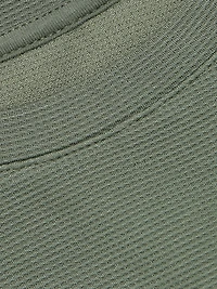 Waffle Scuba Fitted Midi-Dress