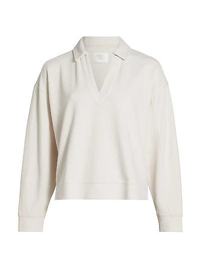 Waffle Scuba Polo Sweatshirt