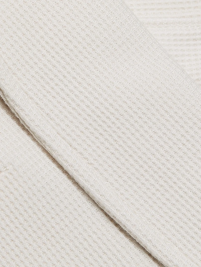 Waffle Scuba Polo Sweatshirt
