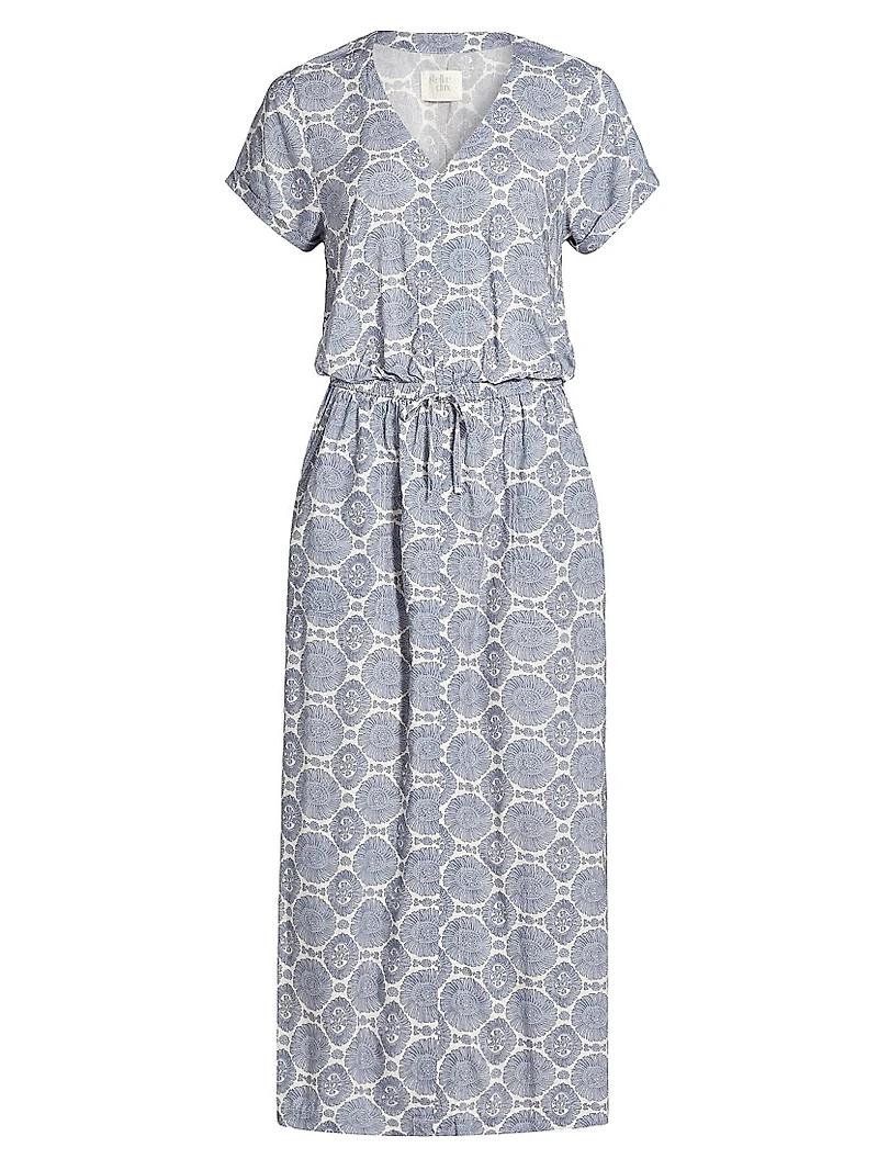 Sun Print Midi-Dress