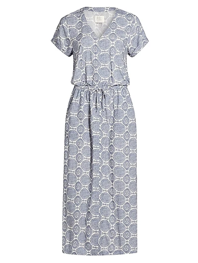 Sun Print Midi-Dress
