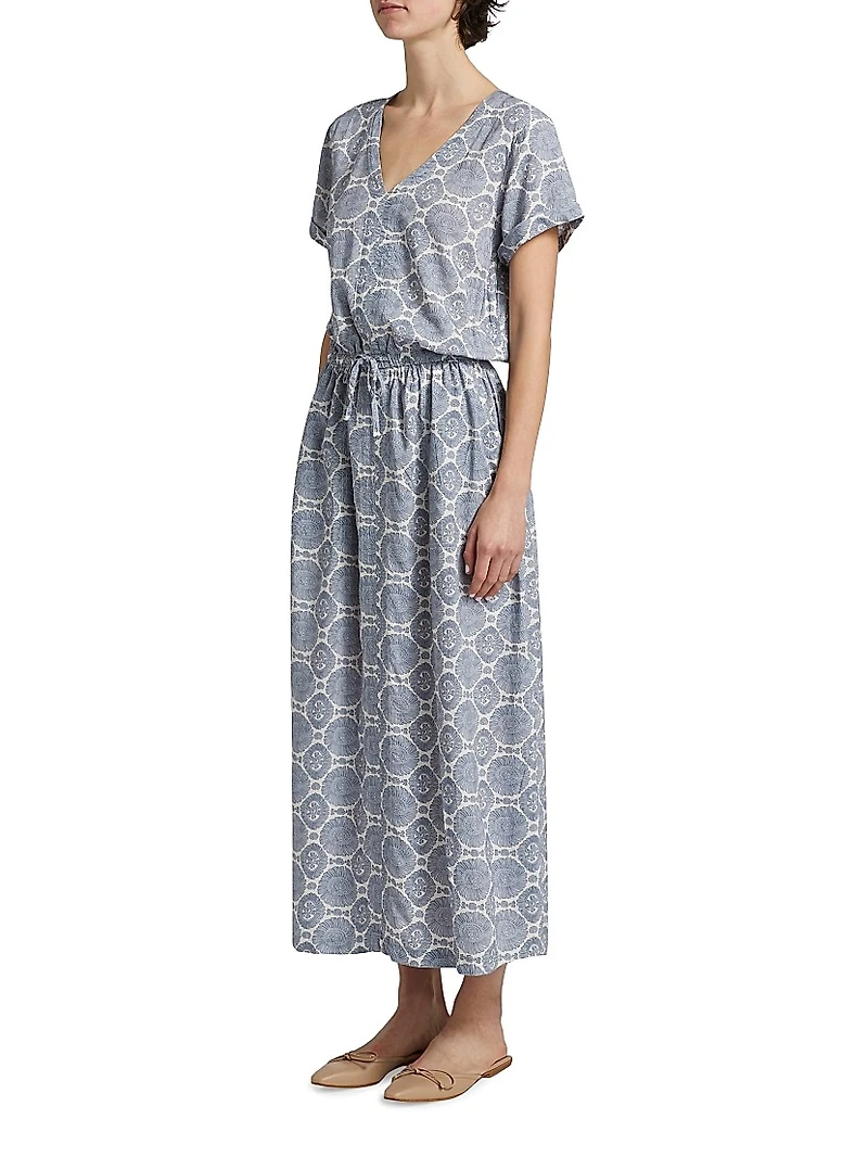 Sun Print Midi-Dress