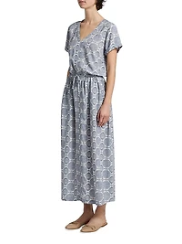 Sun Print Midi-Dress
