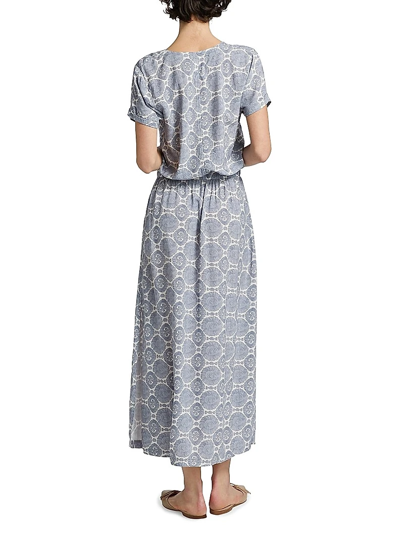 Sun Print Midi-Dress