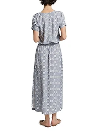 Sun Print Midi-Dress