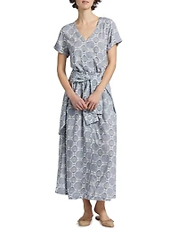 Sun Print Midi-Dress