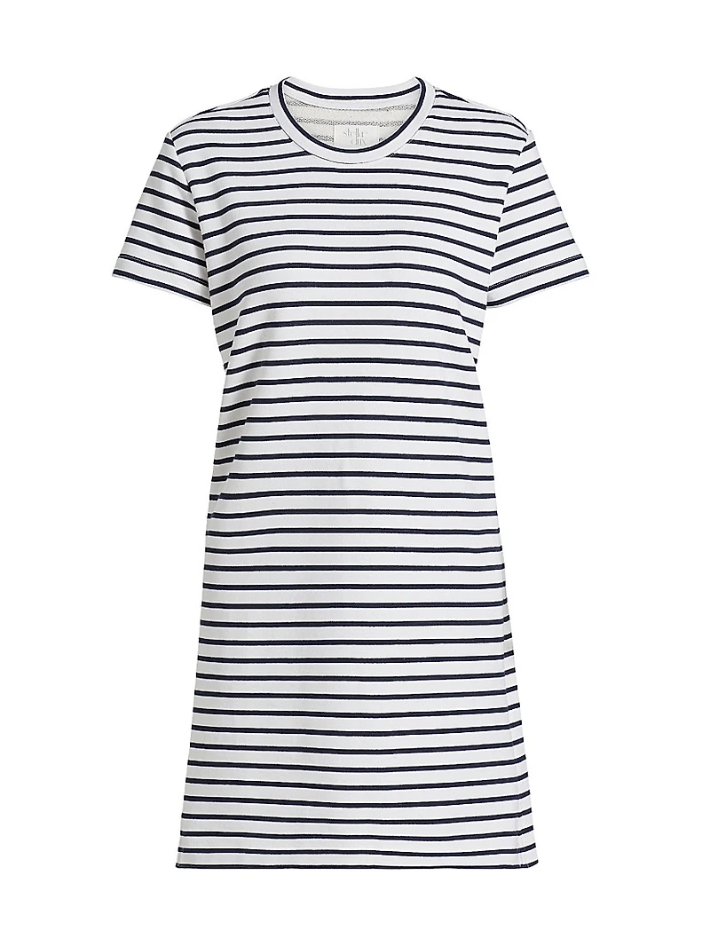 Striped Cotton-Blend Minidress