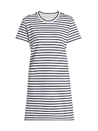 Striped Cotton-Blend Minidress