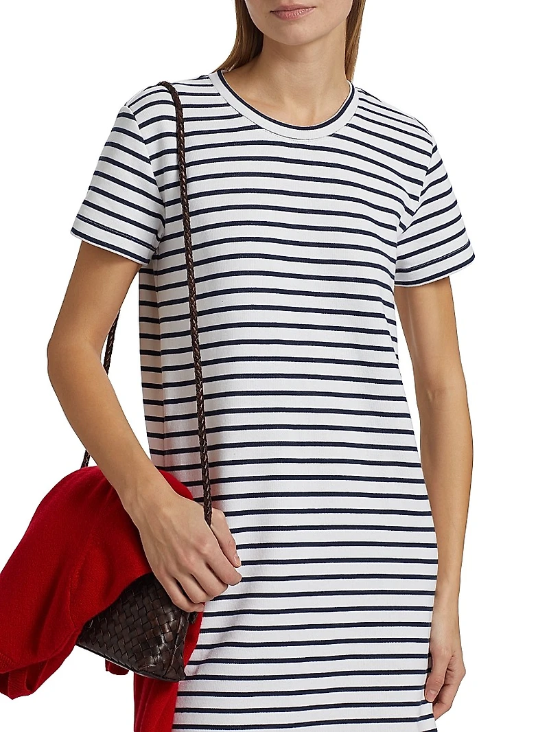 Striped Cotton-Blend Minidress