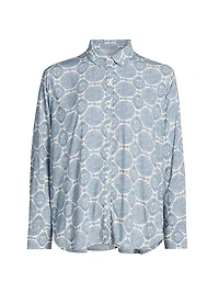 Sun Print Button-Front Shirt