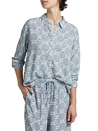 Sun Print Button-Front Shirt