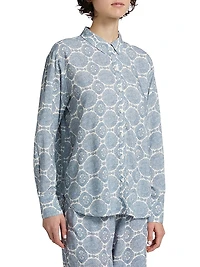 Sun Print Button-Front Shirt