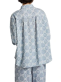 Sun Print Button-Front Shirt