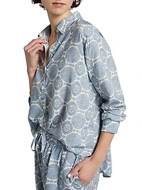 Sun Print Button-Front Shirt