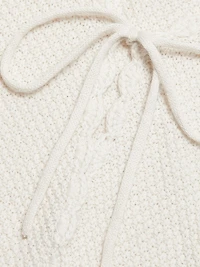 Scalloped Tie-Front Cardigan