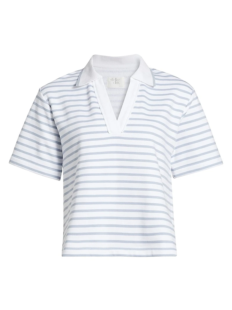 Striped Cotton Polo Shirt