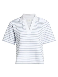 Striped Cotton Polo Shirt